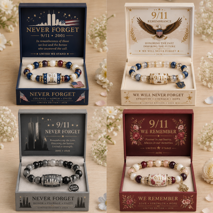 💖🎁9/11 Never Forget Commemorative Bracelet – 25th Anniversary Limited Edition