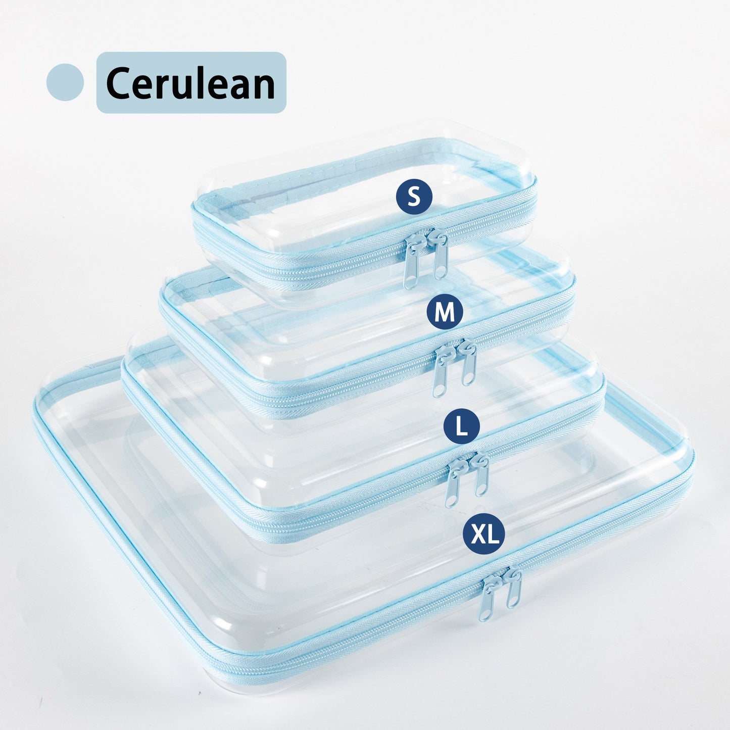 Clear Organizer Storage Box Clear Hard Zipper Case
