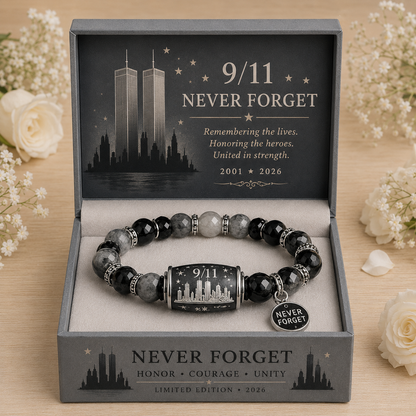 💖🎁9/11 Never Forget Commemorative Bracelet – 25th Anniversary Limited Edition