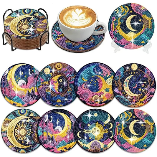 ✍️🎨Art Diamond Painting Coasters Kits for Adults