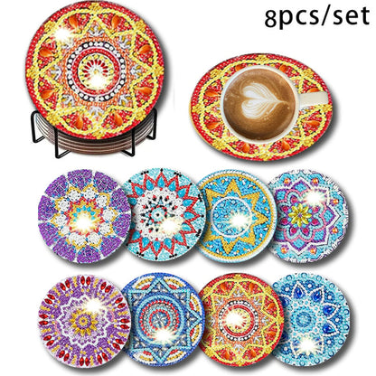 ✍️🎨Art Diamond Painting Coasters Kits for Adults