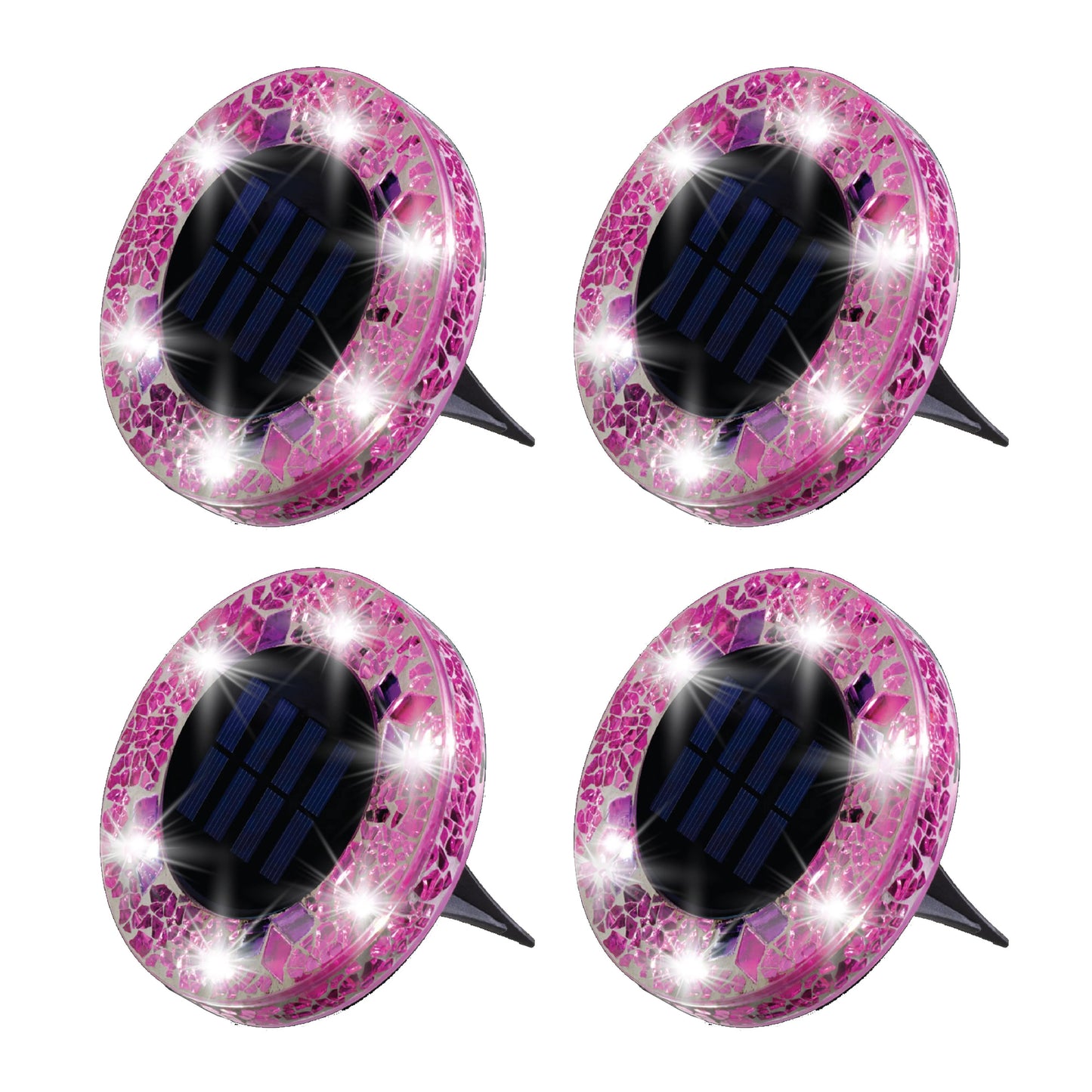 ✨Solar Mosaic Disk Lights - Waterproof LED Pathway Lights with Auto On/off