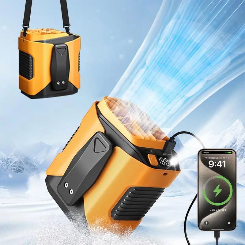 Personal Portable Waist Clip Fan, Hands-Free Hanging Neck Fan