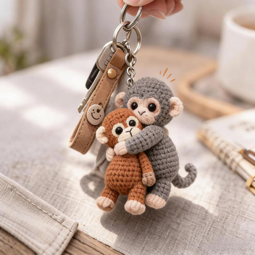 🔥LAST DAY 50% OFF - 💕Handcrafted Crochet Punch Monkey Keychain