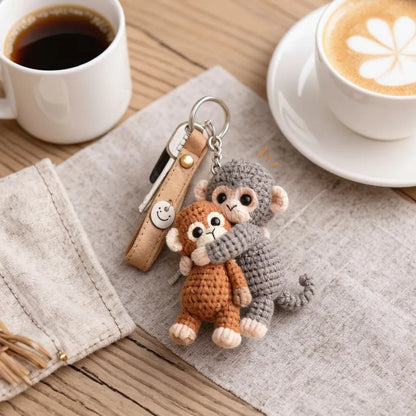 🔥LAST DAY 50% OFF - 💕Handcrafted Crochet Punch Monkey Keychain