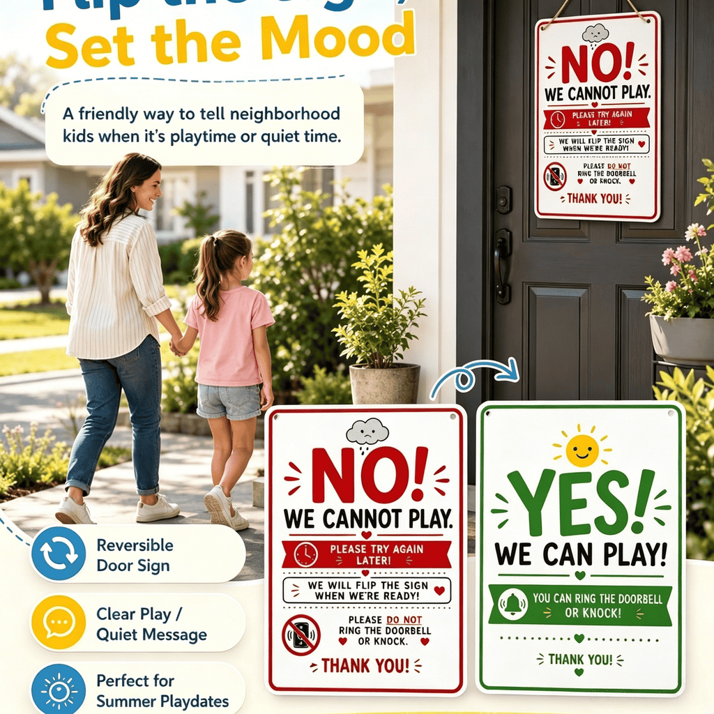 Summer Sanity Door Sign – The Mom‐Approved Boundary for Endless Neighborhood Knockers ☀️🚪😂