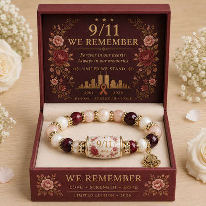 💖🎁9/11 Never Forget Commemorative Bracelet – 25th Anniversary Limited Edition