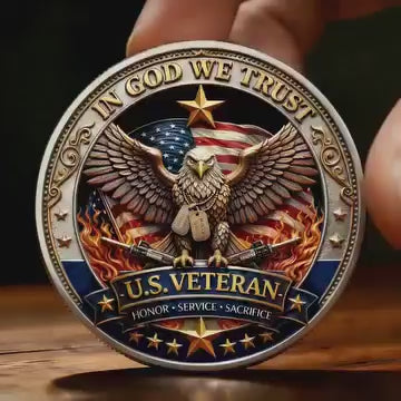 🔥Last Day 60% OFF 🔥 Honor America’s Heroes – 250 Years of Freedom Veteran Tribute Coin