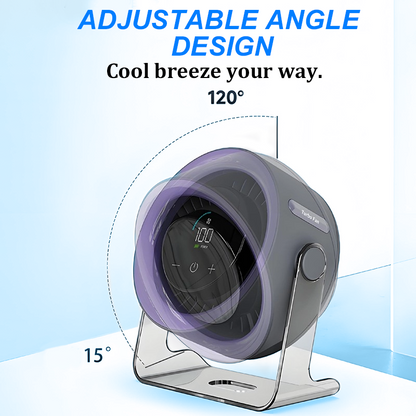 🏆2026 Desk Fan – USB Rechargeable with LED Display 📊 | 100 Speeds, 120° Tilt & Full Oscillation ↔️ | Ultra-Quiet for Bedroom 😴, Office 🖥️ & Camping 🏕️ | Up to 24H Battery ⚡ | USA Designed 💡🇬🇧