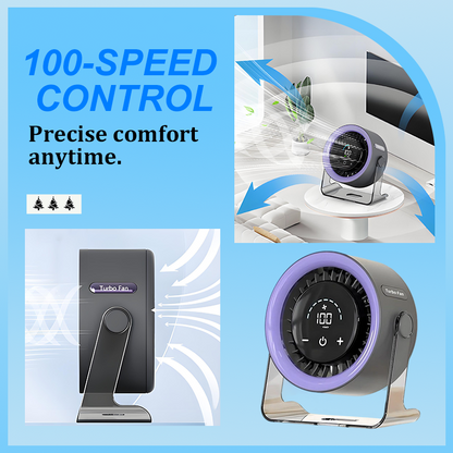 🏆2026 Desk Fan – USB Rechargeable with LED Display 📊 | 100 Speeds, 120° Tilt & Full Oscillation ↔️ | Ultra-Quiet for Bedroom 😴, Office 🖥️ & Camping 🏕️ | Up to 24H Battery ⚡ | USA Designed 💡🇬🇧