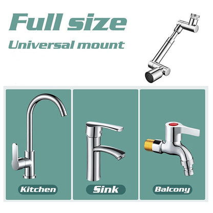 3D Filter Faucet Set - Multi-Angle Swivel Faucet Aerator with 3 Included Filter Cartridges, Anti-Splash Soft Aeration, Transparent Visible Filter Housing, Compatible with Kitchen, Bathroom & Laundry Faucets